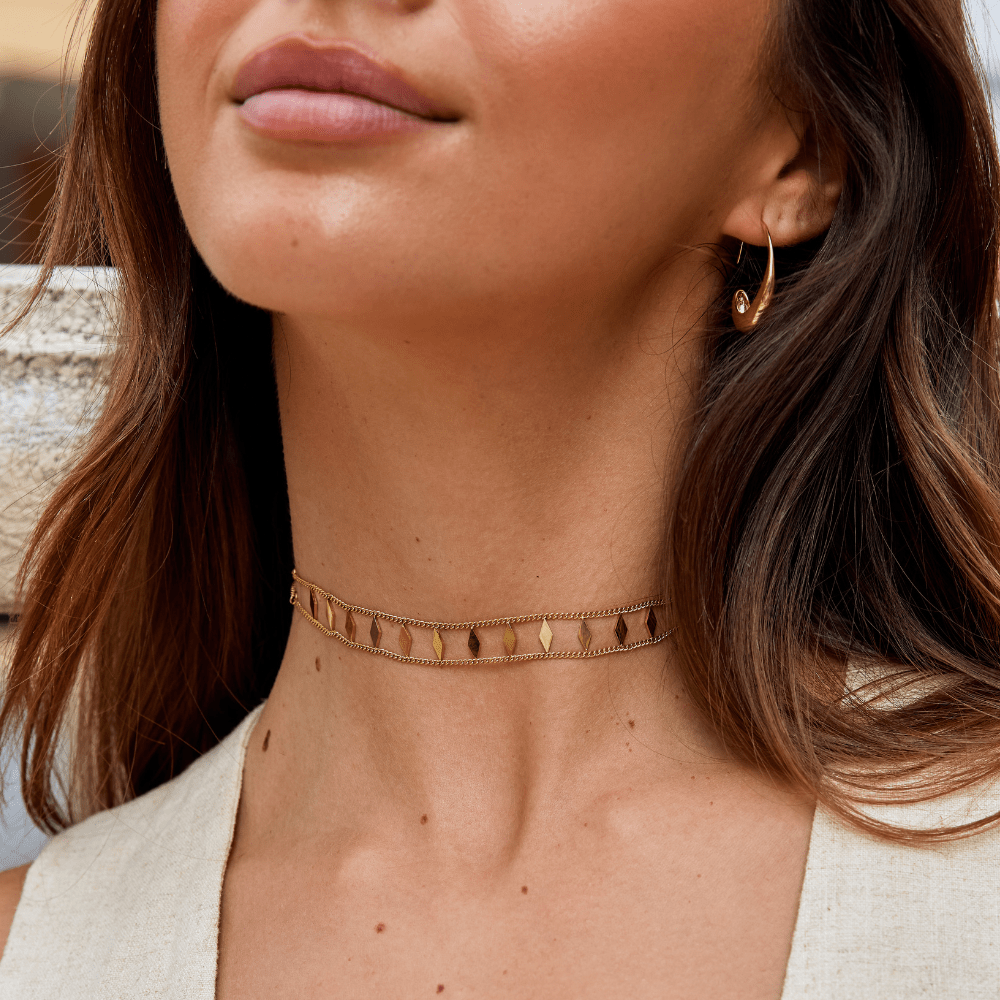 Collar dorado Zara