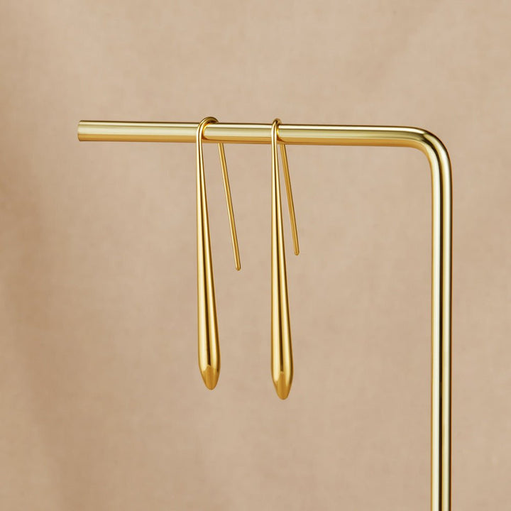 Pendientes dorados Zia gota