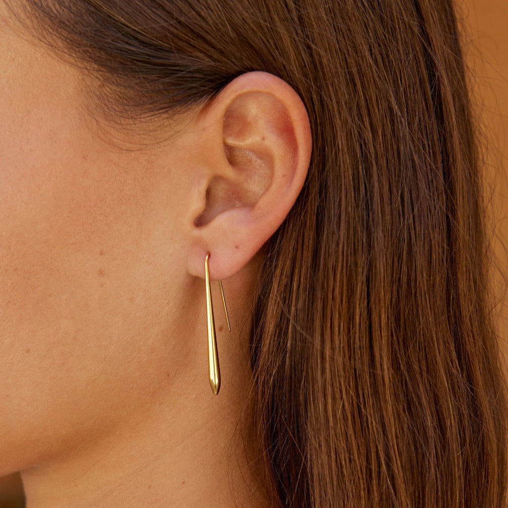 Pendientes dorados Zia gota